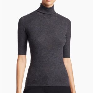 Theory Grey Wool Turtleneck